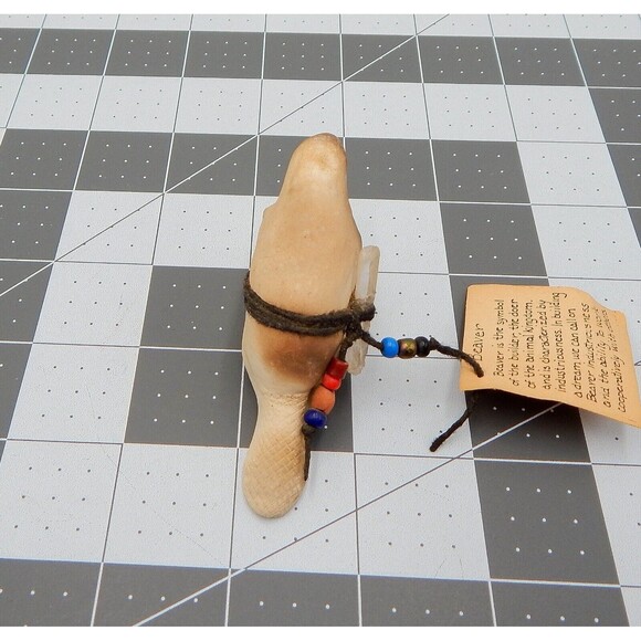 Fetish Rustic Beaver Offering Signed OC 3 inch Southwest Decor - Picture 4 of 10